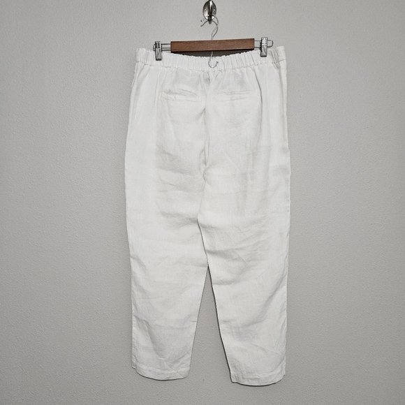 Chico's 100% Linen Pull On Crop Pant - Picture 2 of 6